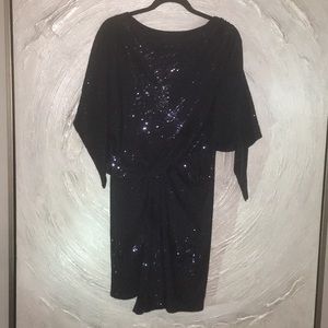 Navy Blue Sequin Dress